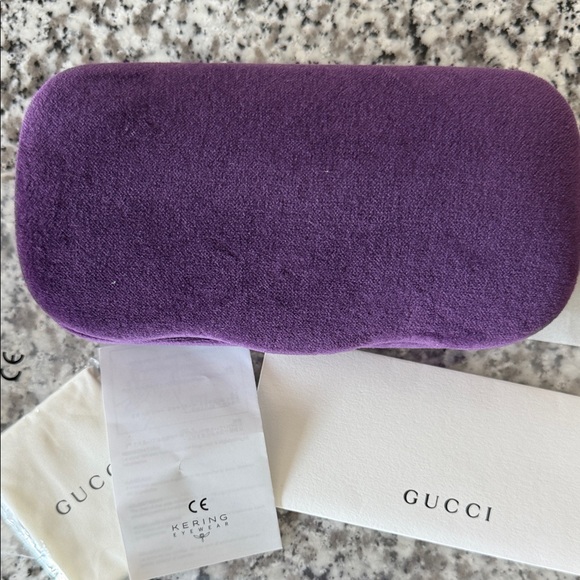 Gucci Oversized Tortoise Havana Wayfarer Sunglasses with Purple Case - Picture 13 of 16